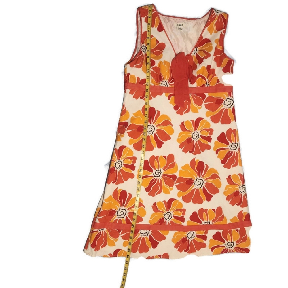 Cato Size 14 White Fit and Flair Sundress with Floral Pattern - Picture 15 of 16